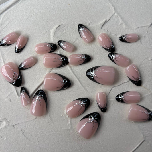 Forbidden Veil: Black French Tip