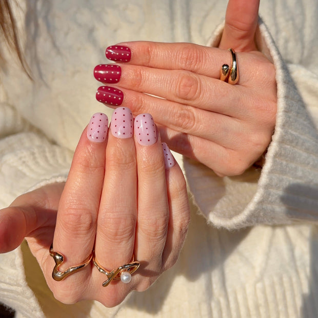 Mix Polka Rosé (for short nail beds or nail biters)