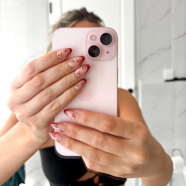 Cherry Bomb: Luxury French Tip Statement Set