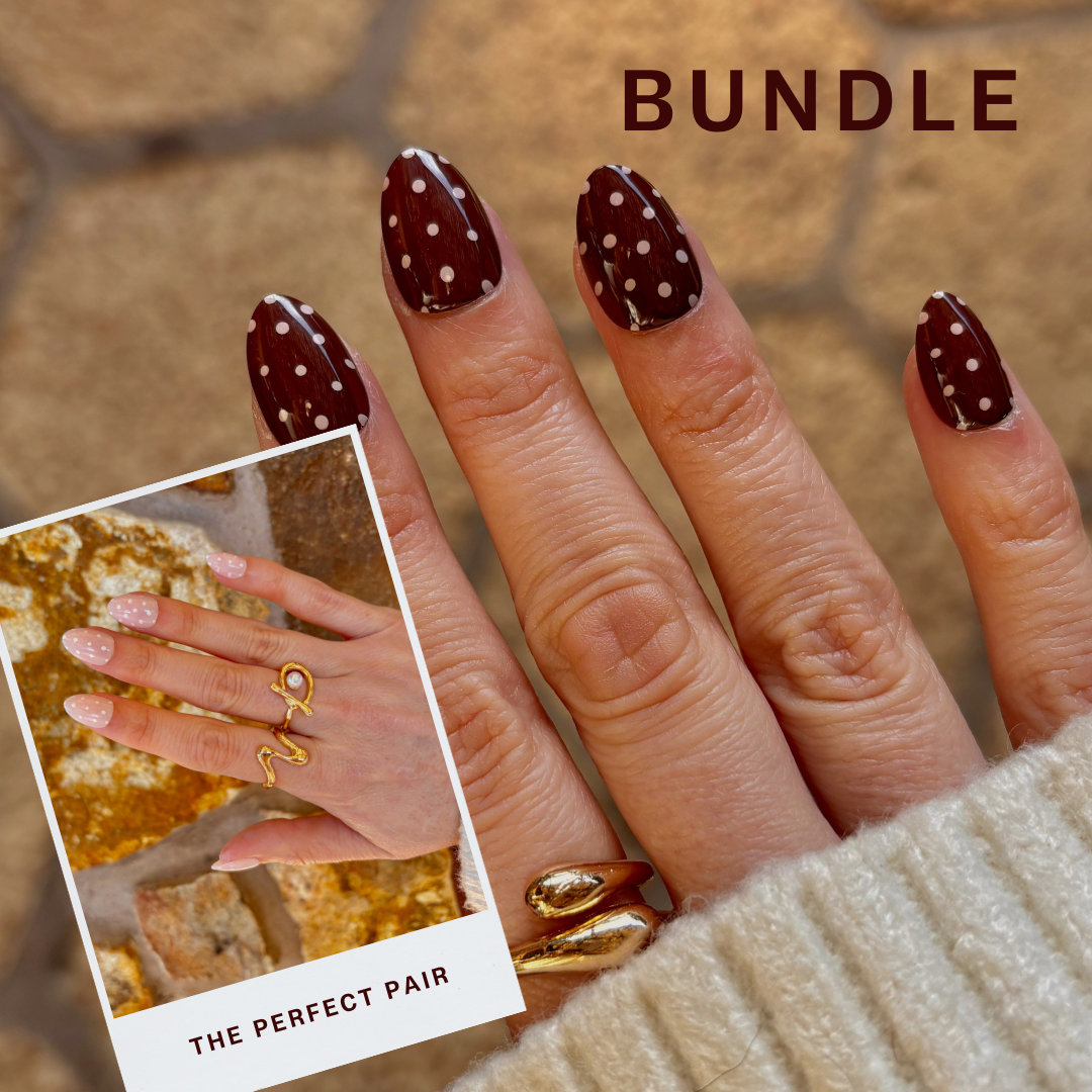 THE EXTRA SHORT POLKA DUO: Pink & Brown Bundle